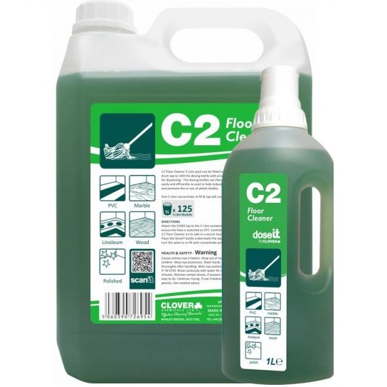 C2 Dose IT Super concentrated Green Floor Cleaner - 2 Doses per 5L