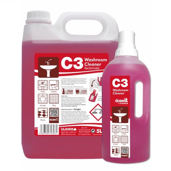 C3 Dose IT Super Concentrated Bathroom Cleaner Red - 1 Dose per Trigger Spray