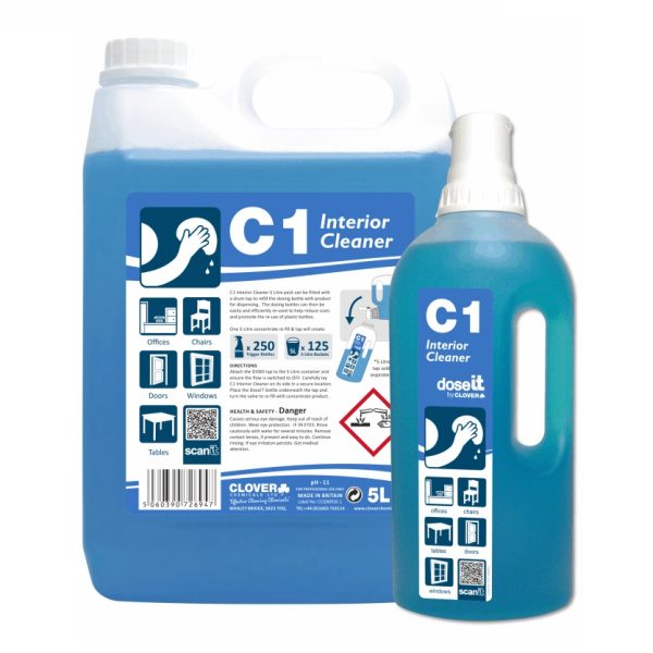 C1 Dose IT Super concentrated Interior Cleaner Blue - 1 Dose per Trigger Spray